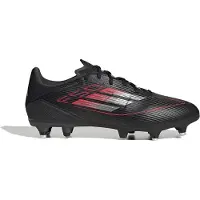 Adidas Bottes de football terrain souple F50 League Stealth Victory Pack SG Homme Noir/Iron Metallic/Lucid Red