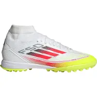 Adidas Bottes de football F50 League Mid Pure Victory Pack TF Astro Femme Cloud White/Lucid Red/Solar Yellow