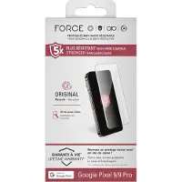 BigBen Interactive Protection d'écran 2,5D Forceglass Original Made for Google pour Google Pixel 9 et Google Pixel 9 Pro Noir et Transparent