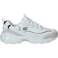 SKECHERS Baskets basses 'D'LITES - NEW HEAT' beige / noir / blanc