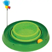 Catit Play Circuit Ball Toy With Grass Planter Vert