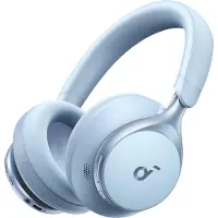Soundcore Casque sans fil circum-auriculaire Soundcore Space One, réduction active du bruit adaptative, LDAC haute résolution, Bluetooth 5.3, bleu clair