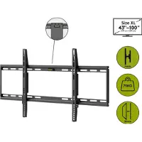 Goobay 49742 Support TV mural Basic Fixed (XL) noir