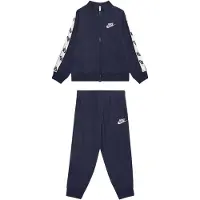 Nike Kids Full Zip With Logo Tap Long Sleeve Set Bleu 6-7 Years Enfants