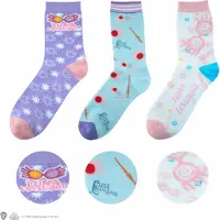 Harry Potter Femmes, Chaussettes, Harry Potter : Chaussettes Luna Lovegood, Multicolore, (Lot de 3, 40)