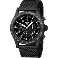 KHS - .PLABSSC.MB - Montre Bracelet - Hommes - Solaire - PLATOON Black Steel Solar Chronograph