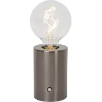Lucide Vivo Lampe de Table Accu|Batterij | LED Dimb. | E27 | Mat zwart chroom