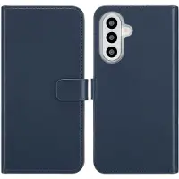 Selencia Étui portefeuille en cuir véritable pour Samsung Galaxy A26 - Bleu
