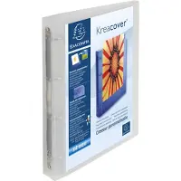 Exacompta 51568E Classeur à anneaux de présentation A4 Maxi blanc 4O-Ring