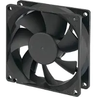TRU COMPONENTS Ventilateur axial résistant à l'eau (80 mm, 1x), Ventilateur PC, Noir