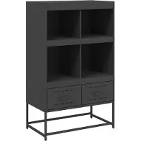 vidaXL Highboard noir 68x39x111,5 cm acier