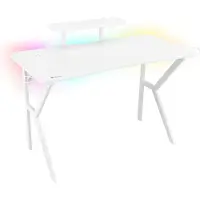 Genesis NDS-1802 Gaming Table HOLM 320 RGB blanc (120cm x 75cm)
