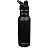 Klean Kanteen 18oz Classic Narrow Sports Cap, 532 ml, noir