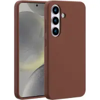 Accezz Coque Liquid Silicone avec MagSafe pour Samsung Galaxy S25 - New Tea Brown