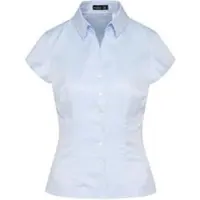 Van laack Slim Fit Blouse manches courtes bleu