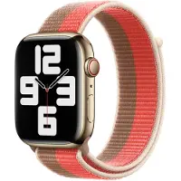 Apple Bracelet Sport Loop Watch | 44/45/46/49 mm - Pink Pomelo/Tan