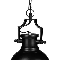 Relaxdays Suspension style industriel, look rétro-shabby, décoration pour salle à manger, E27, suspension Ø 21 cm, noir