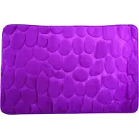 MSV Tapis de bain Microfibre PEBBLE 50x80cm Violet