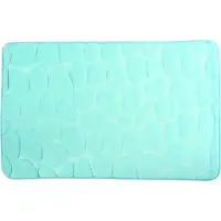 MSV Tapis de bain Microfibre PEBBLE 50x80cm Bleu Clair