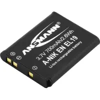 Ansmann 1400-0016 A-NIK EN-EL 19 Batterie au lithium-ion (Li-Ion) pour appareil photo num?rique, capacit ? de 700 mAh