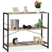 Relaxdays Etagère sur pieds avec 3 étages (95 x 35 x 80 cm)