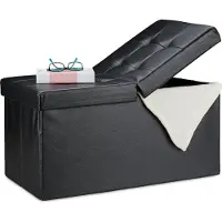 Relaxdays Banquette, espace de rangement (75 cm)