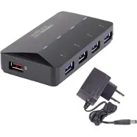 Renkforce RF-3806031 Concentrateur d'interface USB 3.2 Gen 1 (3.1 Gen 1) Type-B 5000 Mbit/s Noir (1268677)