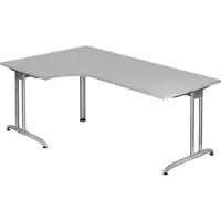 Hjh OFFICE PRO BS82 Schreibtisch grau L-Form