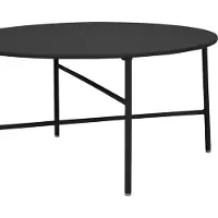 Ebuy24 Penny Table de jardin, Ø 70 cm. H 35 cm, noir.