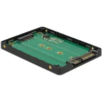 DeLOCK Converter SATA 22 Pin to M.2 - Adaptateur de baie de stockage - 6,4 cm vers M.2 (2.5" vers M.2) - noir, argenté (62792)