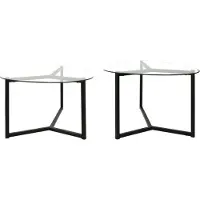 Skye Decor , Bellisimo - Black, tables basses, noir mat, verre, 82 x 40 x 58 cm