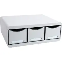 Exacompta Set de tiroirs de bureau Office 3 tiroirs Gris clair