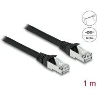 DeLOCK RJ45 NWK Cat.6A S/FTP PUR Outdoor 1 m schwarz