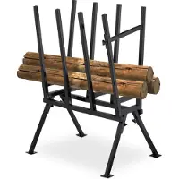 Relaxdays Chevalet De Sciage, Charge Maximale 400 Kg, Acier Robuste, Hlp: 107 X 81 X 53 Cm, Pour Couper Le Bois, Noir -