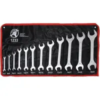 Bgs Trousse Jeu 12 clés plates doubles fourches 6 x 7 - 30 x 32 mm