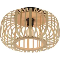 JUST LIGHT Plafonnier bois Racoon Ø42cm