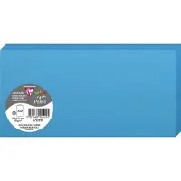 Pollen Clairefontaine Pollen DL - Bleu intense - 106 x 213 mm - 210 g/m² - 25 carte(s) cartes à demi-pli teintée