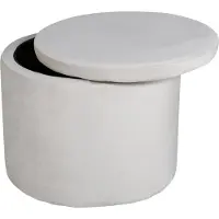 Venture Home Pouf Dunken 51x51x43 cm Velours Beige