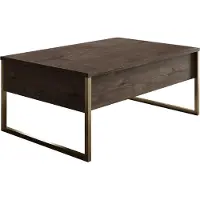 Skye Decor , Luxe - Walnut, Gold, Tables basses, noyer, 90 x 40 x 60 cm