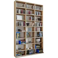 VCM Étagère en bois pour CD et DVD Étagère à livres Étagère à médias Séparateur de pièce Étagère décorative Megosa XL