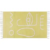 Beliani Tapis Jaune 80 x 150 cm YAVU (80 x 150 cm)