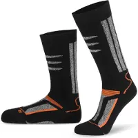 Normani Chaussettes gris chiné / orange / noir