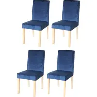 MCW Chaise de salle à manger Littau velours (lot de 4)