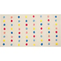 Beliani Tapis enfant coton multicolore 80 x 150 cm points LELES (150 x 80 cm)