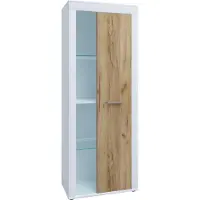 VCM Commode en bois Sideboard Highboard Vitrine Salon Armoire Usilo Porte pivotante verre Commode en bois Sideboard Highboard Vitrine Salon Armoire Usilo Porte pivotante verre