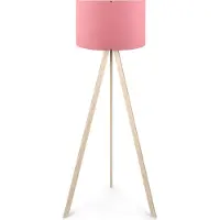 Opviq , AYD-1519, Lampadaire, rose, MDF, 38 x 38 x 140 cm