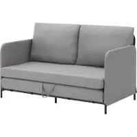 En.casa Canapé-lit 'Soini' avec fonction couchage 2 places rembourré avec coussins 78 x 125 x 67 cm Gris clair