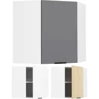 Hioshop Armoire d'angle Armoire suspendue Cuisine Meuble de cuisine Fasola Armoire d'angle Armoire suspendue Cuisine Meuble de cuisine Fasola