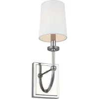 FEISS Applique murale Felixstowe LED G9 chrome poli, abat-jour blanc parchemin blanc IP44 (300 lm, G9, IP44)