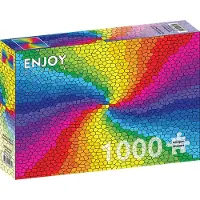 Enjoy Puzzle 1000 pièces Enjoy – Éclat d'arc-en-ciel en vitrail